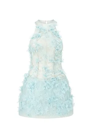 AURELIA LACE DRESS IN AQUA