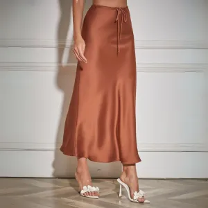 Bela Satin Bias Skirt