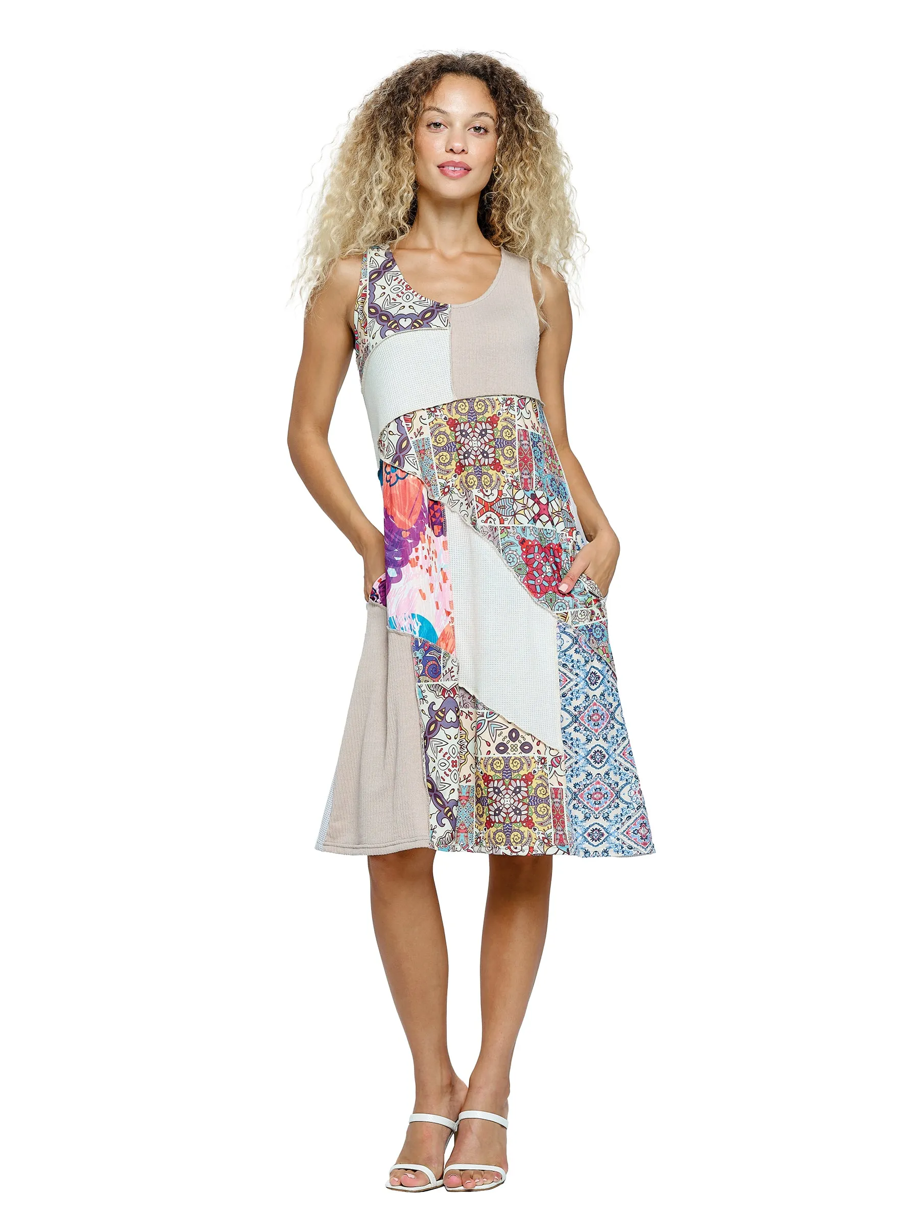 Boho Dress A-Line Patchwork