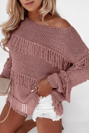 Boho Tasseled Knitted Sweater