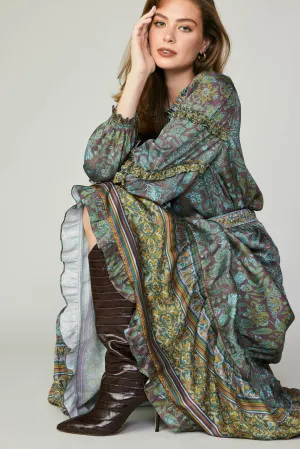 Border Printed Floral Blouse