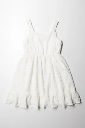Bubble Fabric Dress White