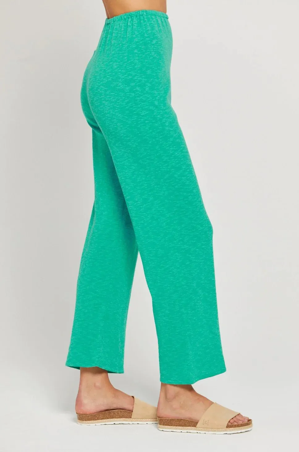 BY RIDLEY Womens Allyson Linen Pant - Emerald