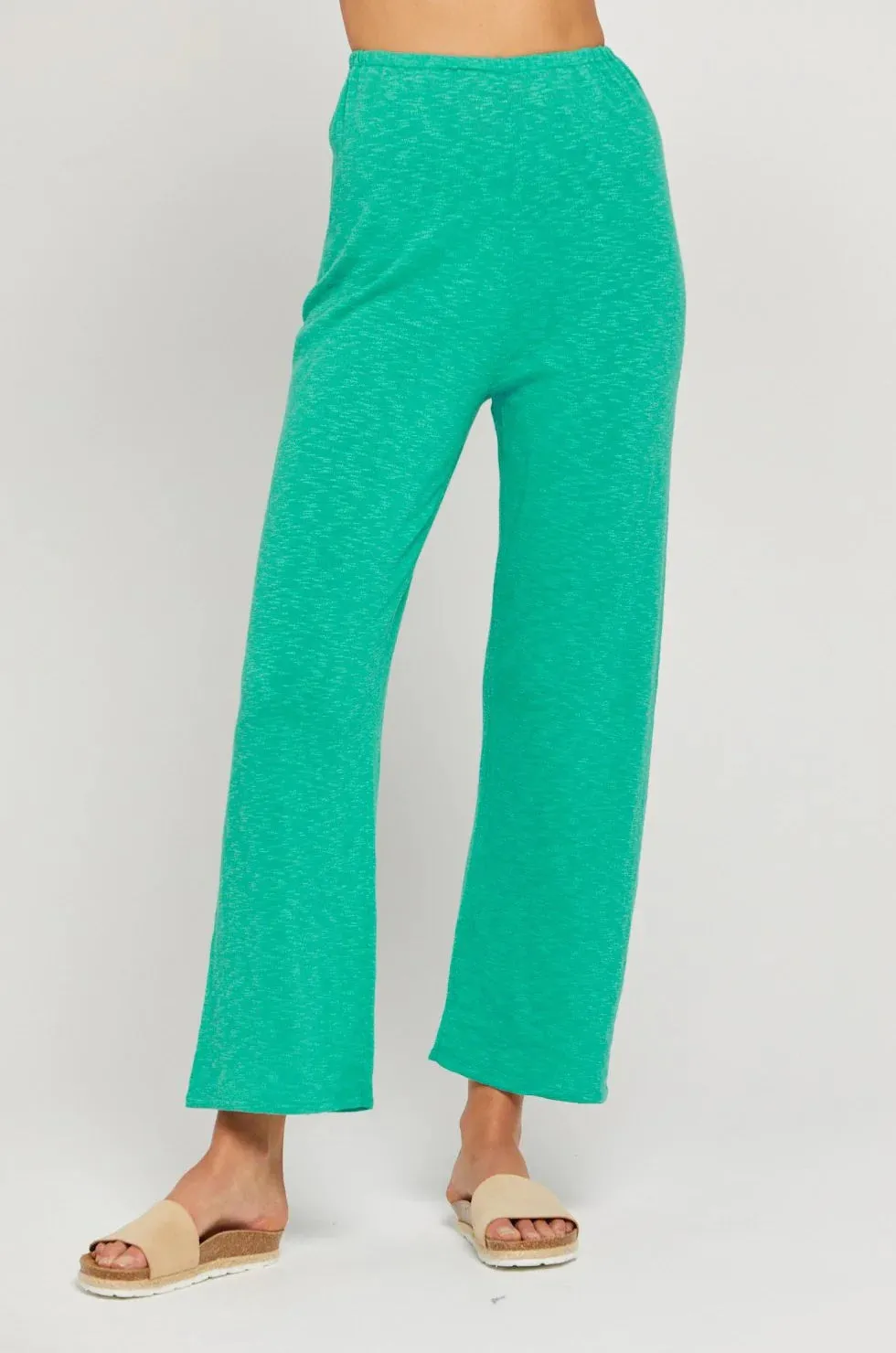 BY RIDLEY Womens Allyson Linen Pant - Emerald
