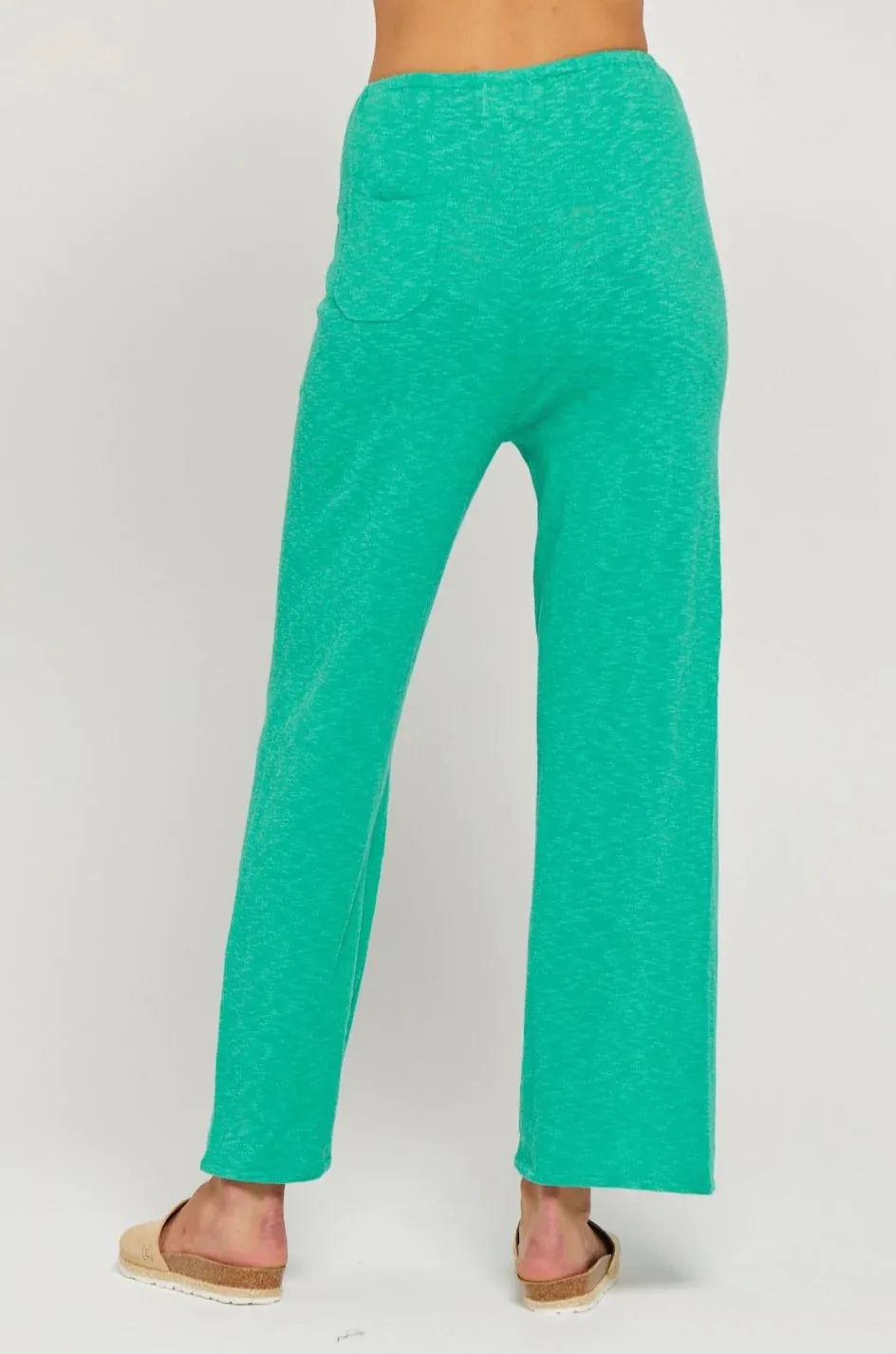 BY RIDLEY Womens Allyson Linen Pant - Emerald