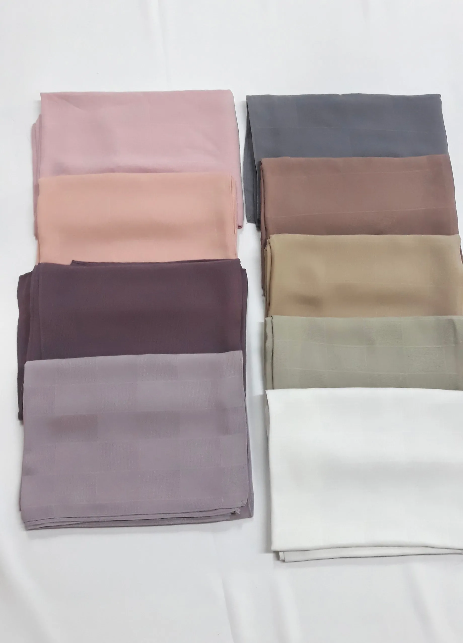 Checkered Korean Chiffon Hijab & Niqab Set