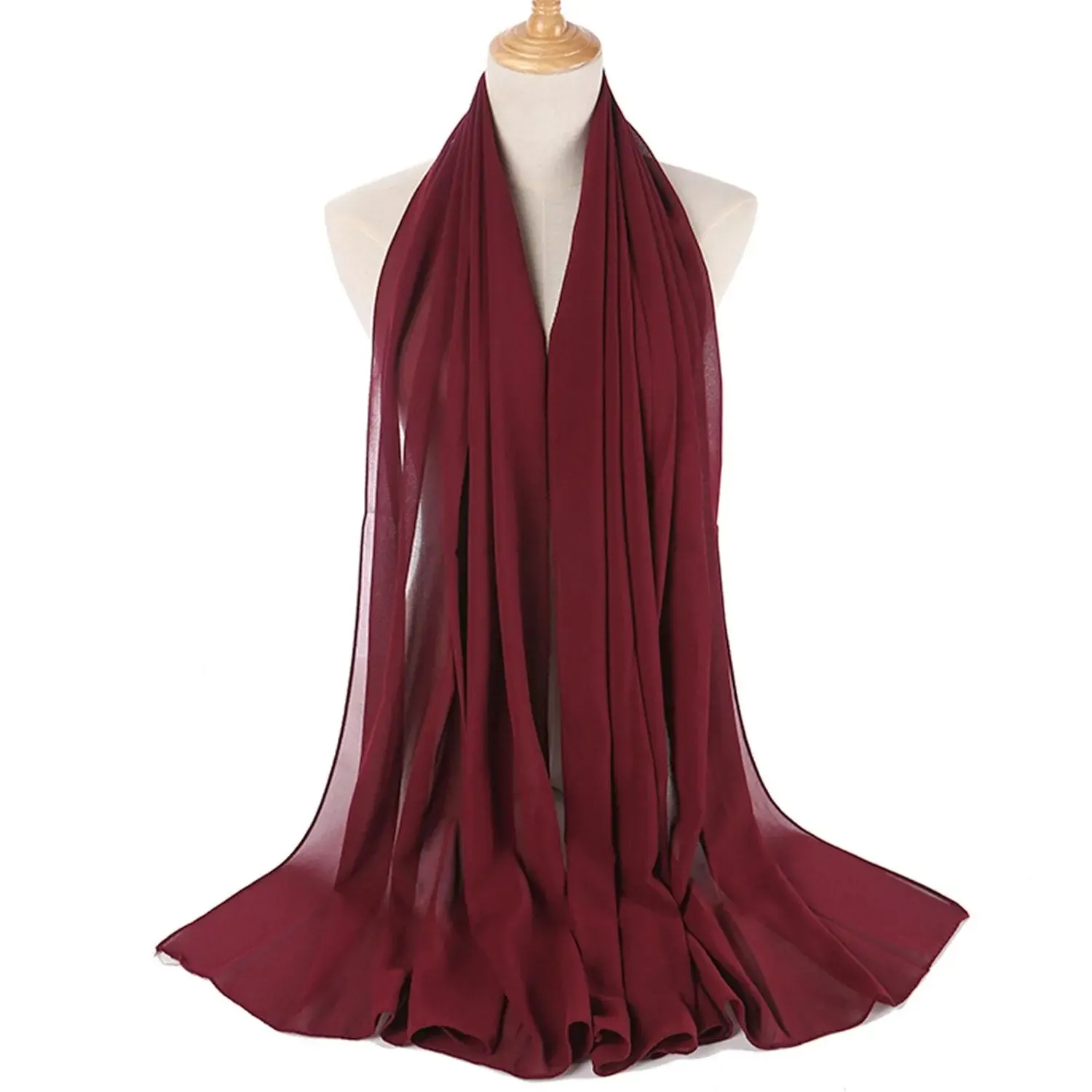 Chiffon Hijab - Maroon