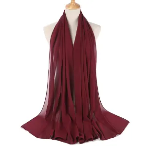 Chiffon Hijab - Maroon