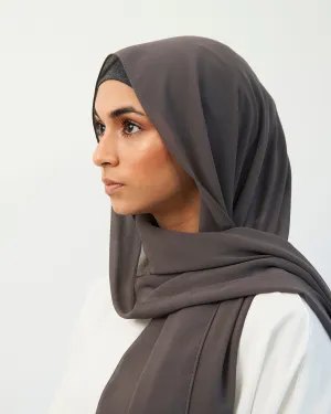 Chiffon Hijab Set - Charcoal