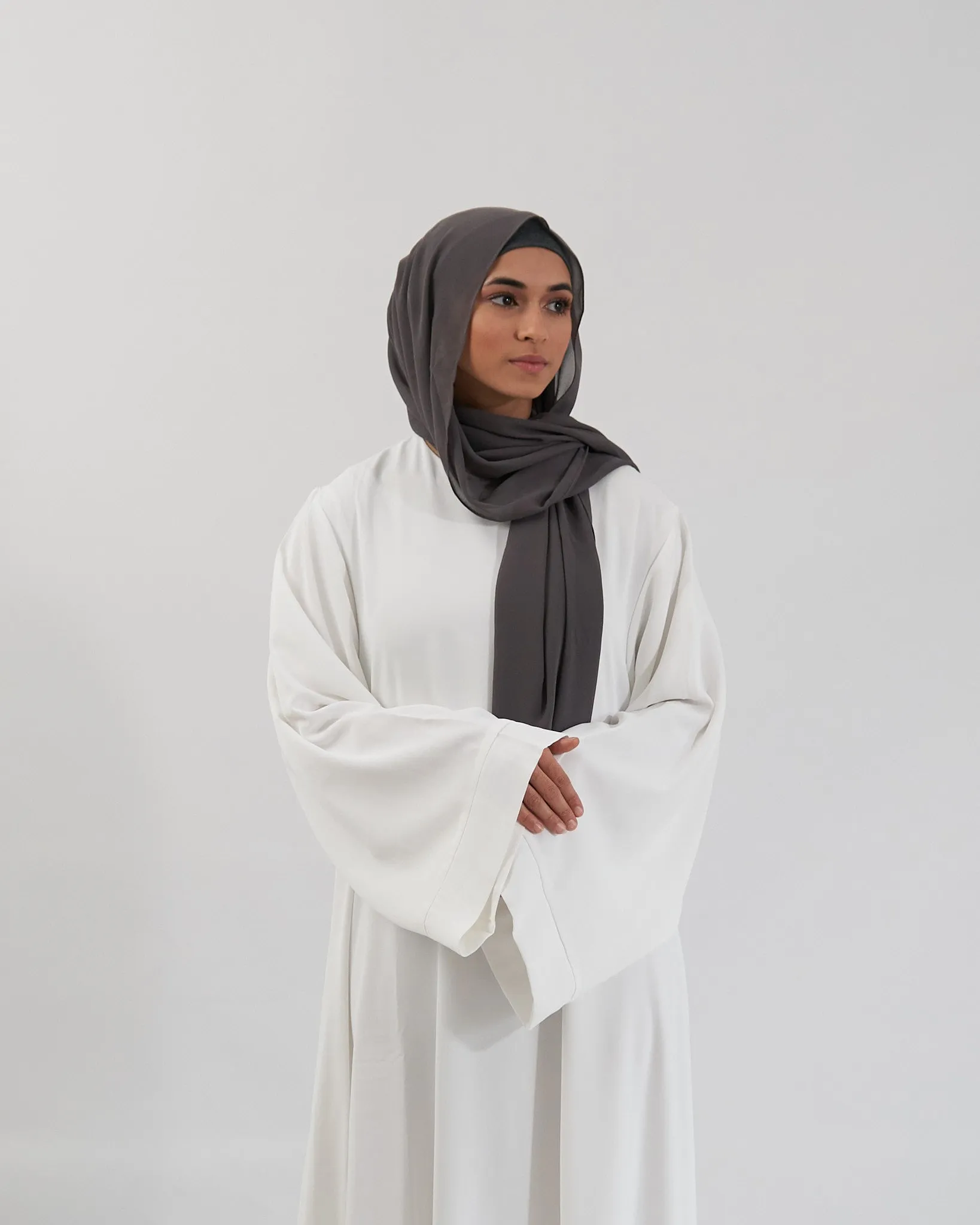 Chiffon Hijab Set - Charcoal