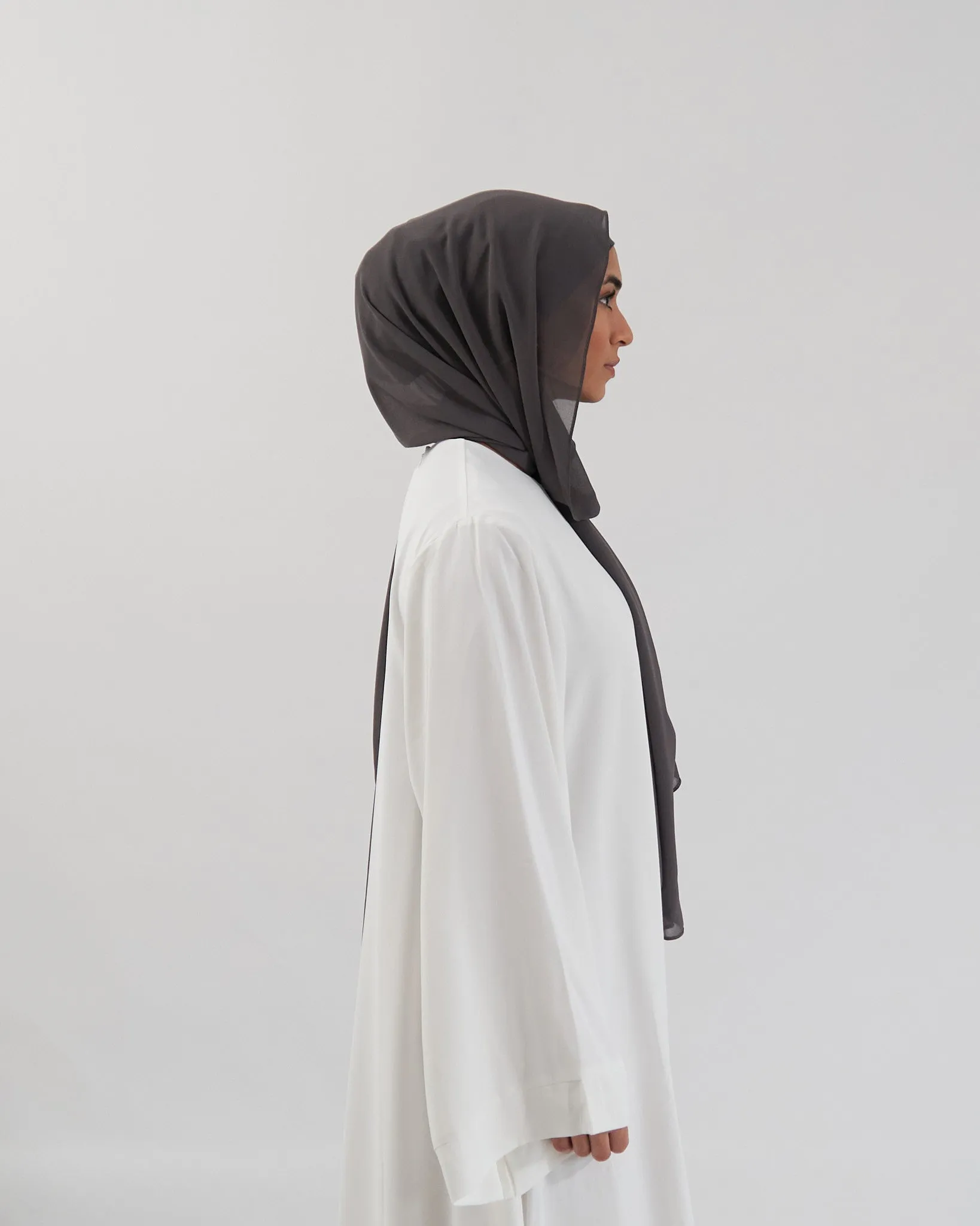 Chiffon Hijab Set - Charcoal