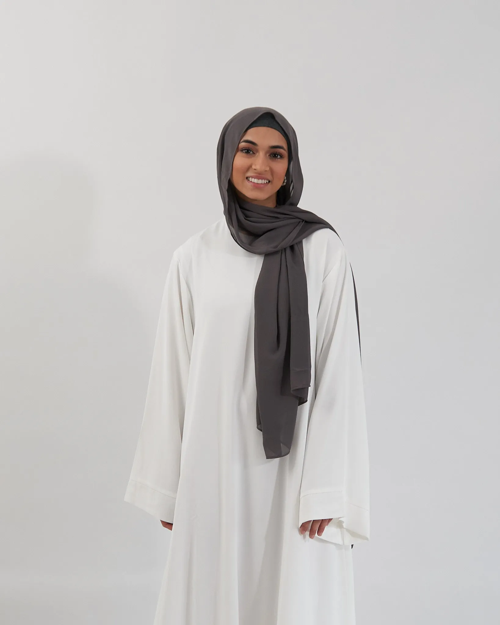 Chiffon Hijab Set - Charcoal