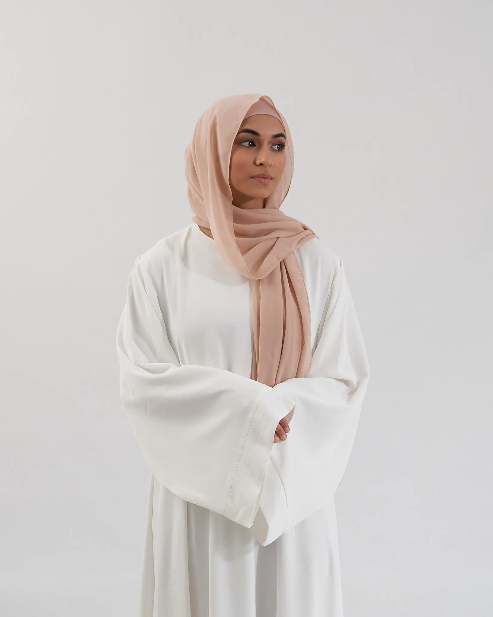 Chiffon Hijab Set - Cream