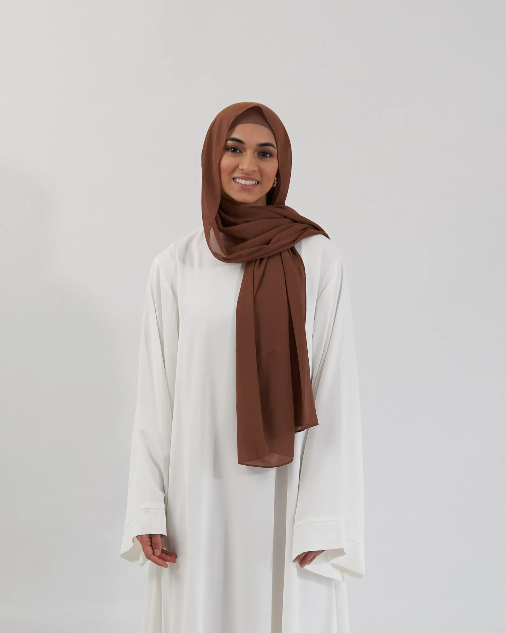 Chiffon Hijab Set - Mocha