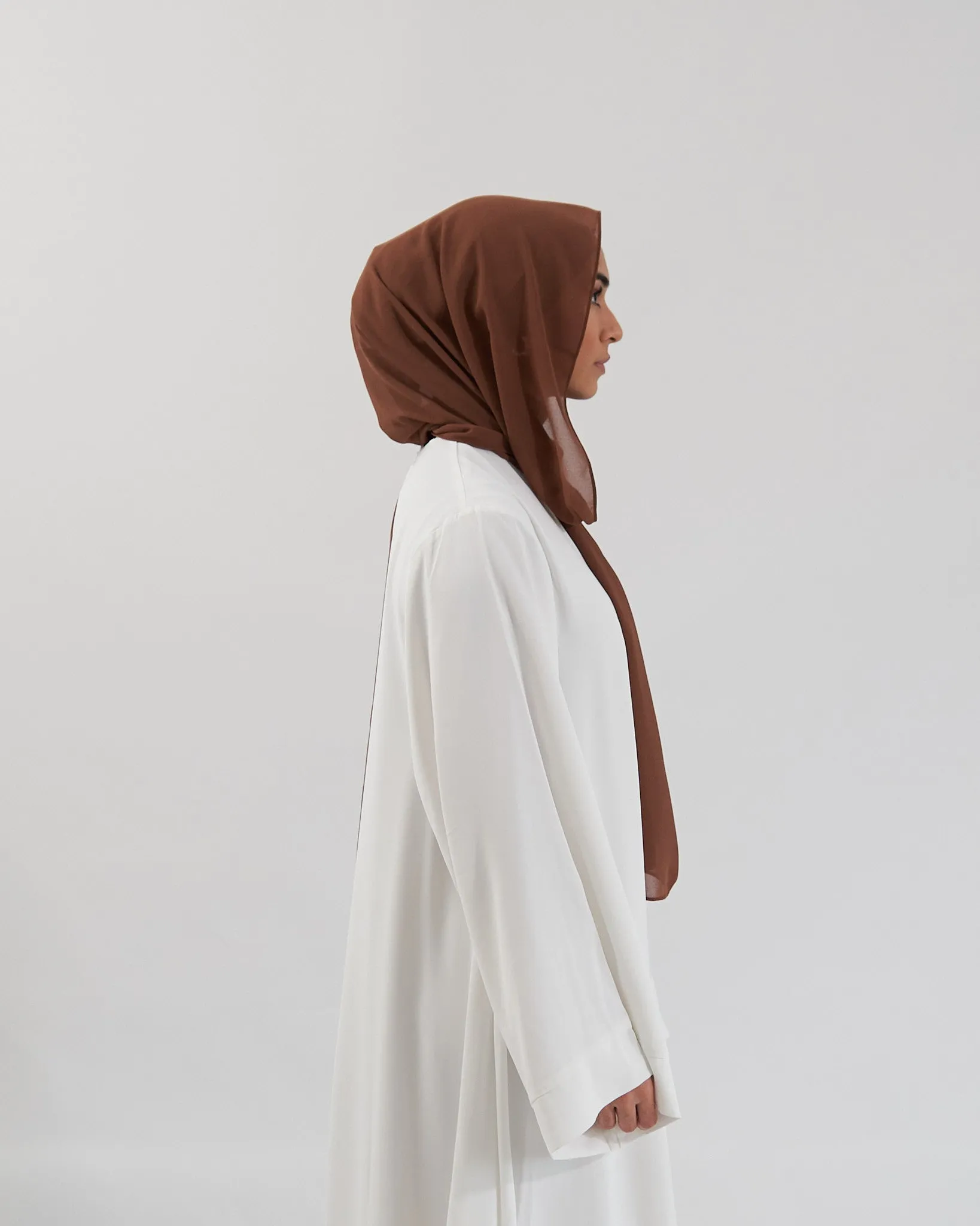 Chiffon Hijab Set - Mocha