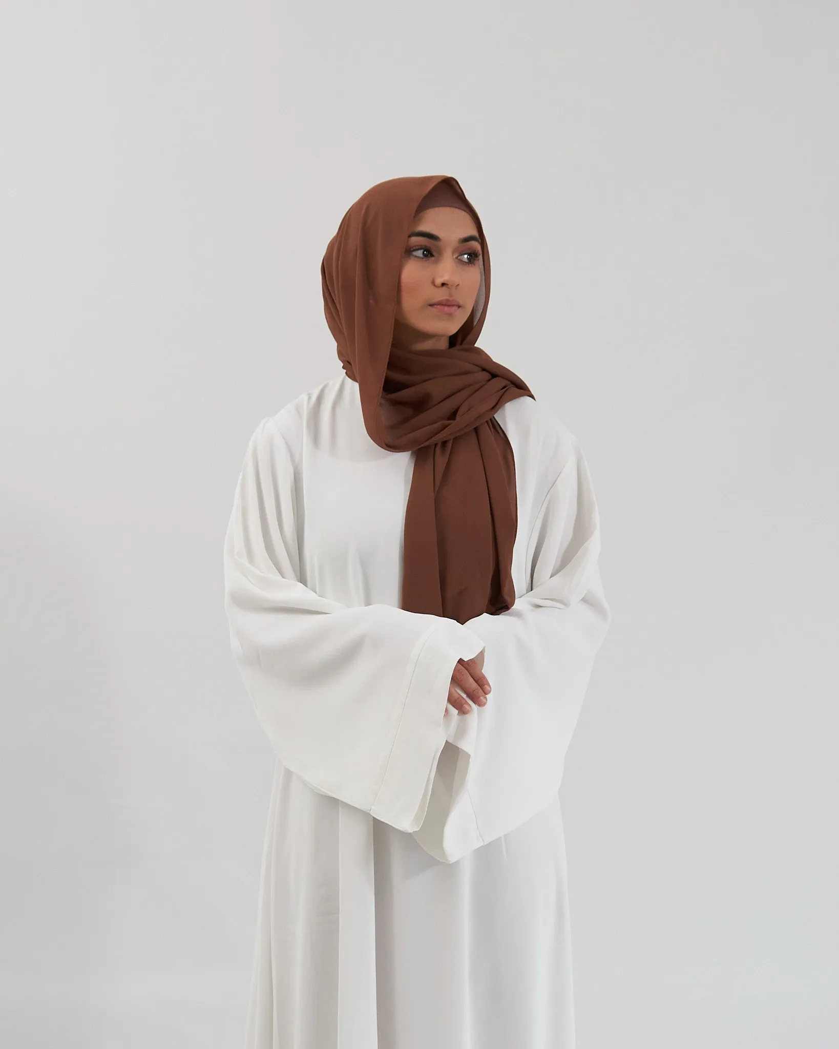 Chiffon Hijab Set - Mocha