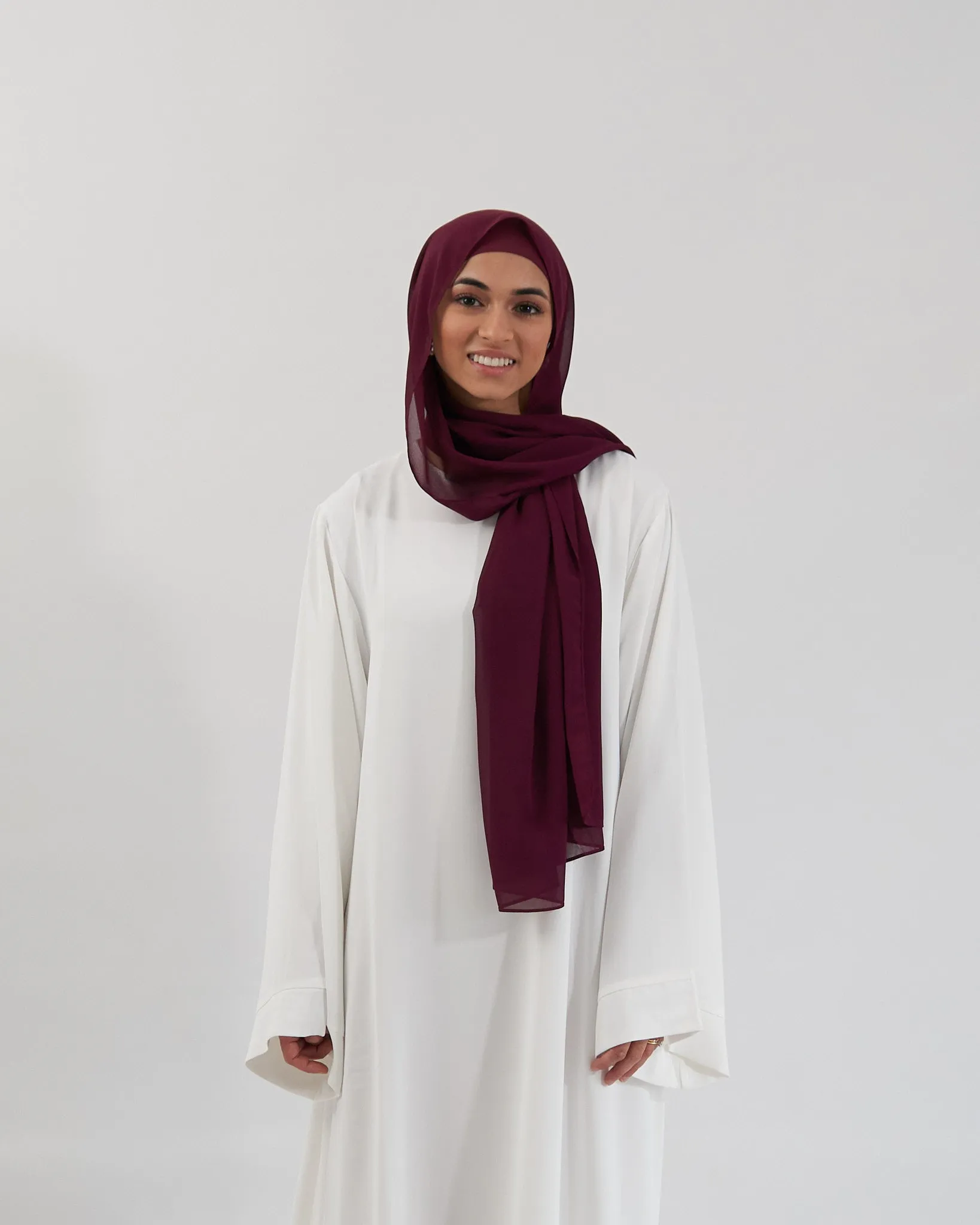 Chiffon Hijab Set - Plum