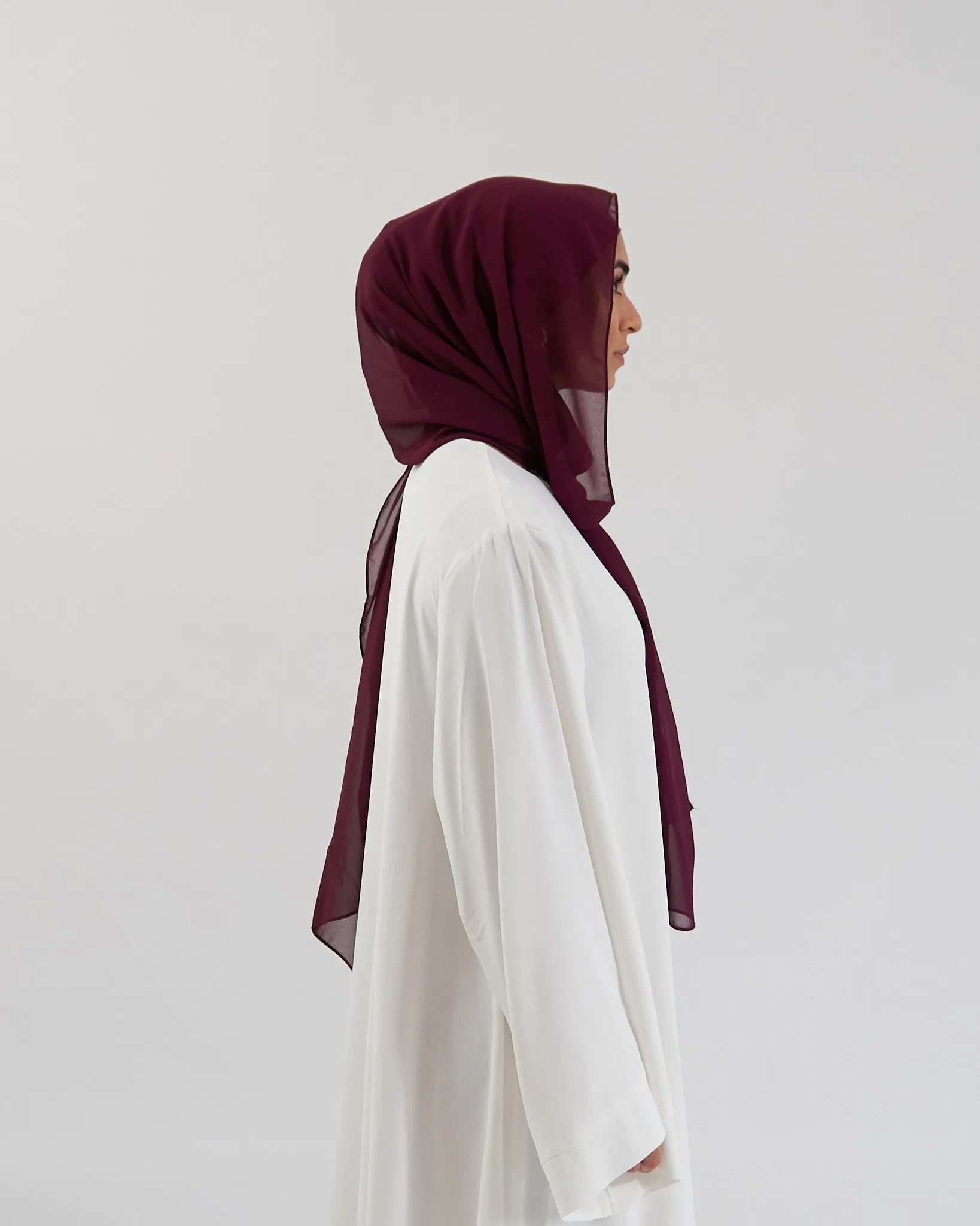 Chiffon Hijab Set - Plum