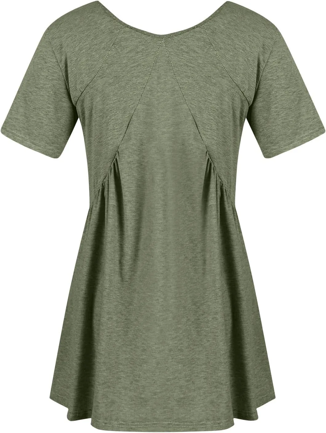 Dresses for Women Plus Size Casual Short Sleeve V Neck Mini Dress Summer Loose Fit Ruffle Hem Dresses 2025