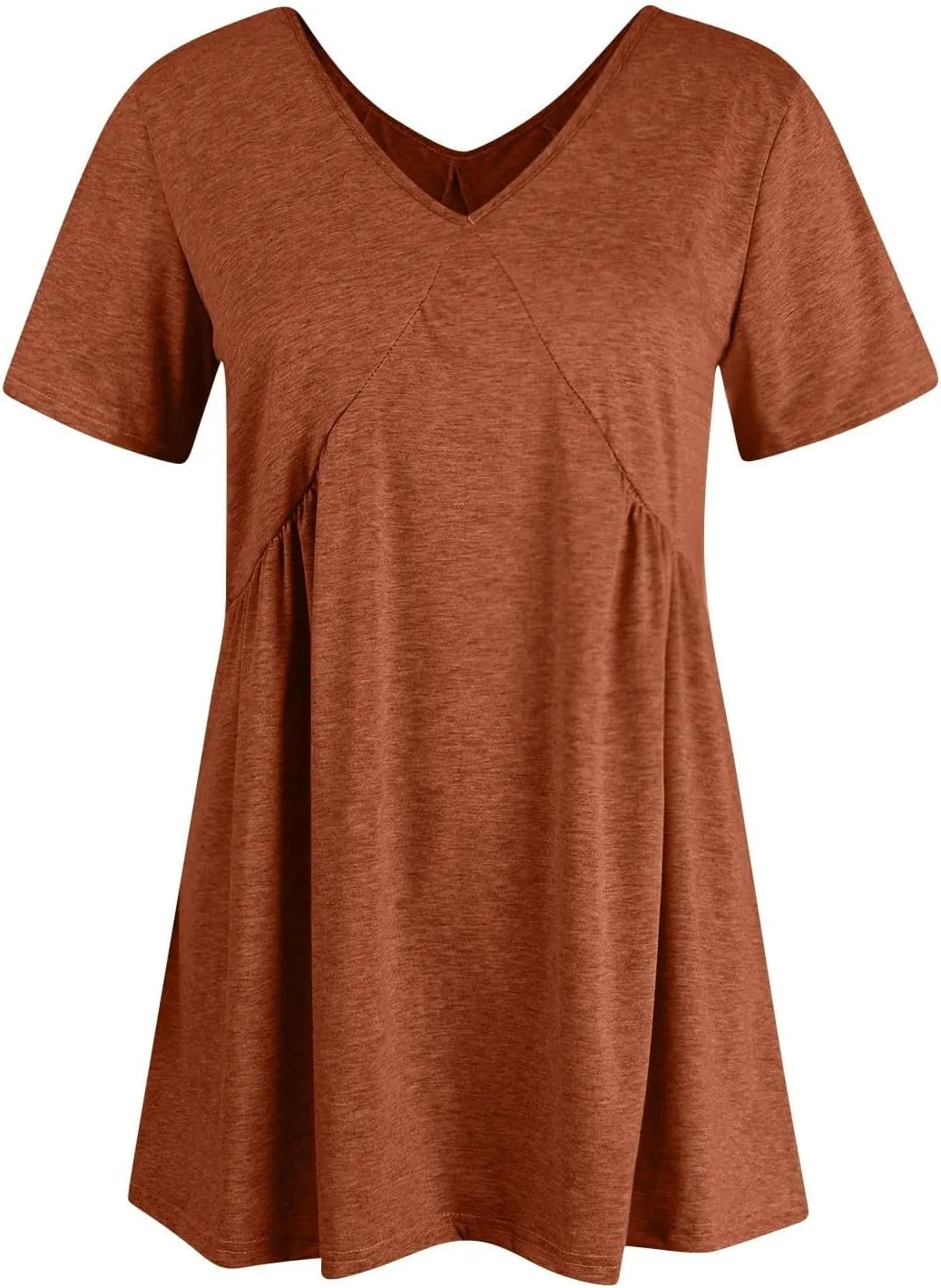 Dresses for Women Plus Size Casual Short Sleeve V Neck Mini Dress Summer Loose Fit Ruffle Hem Dresses 2025