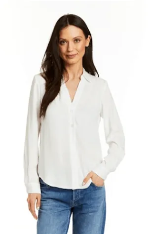 Drew Maisy Satin Top in White