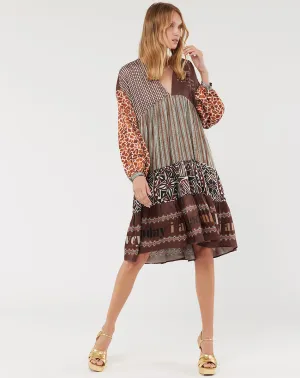 Eden Layered Chocolate Dress