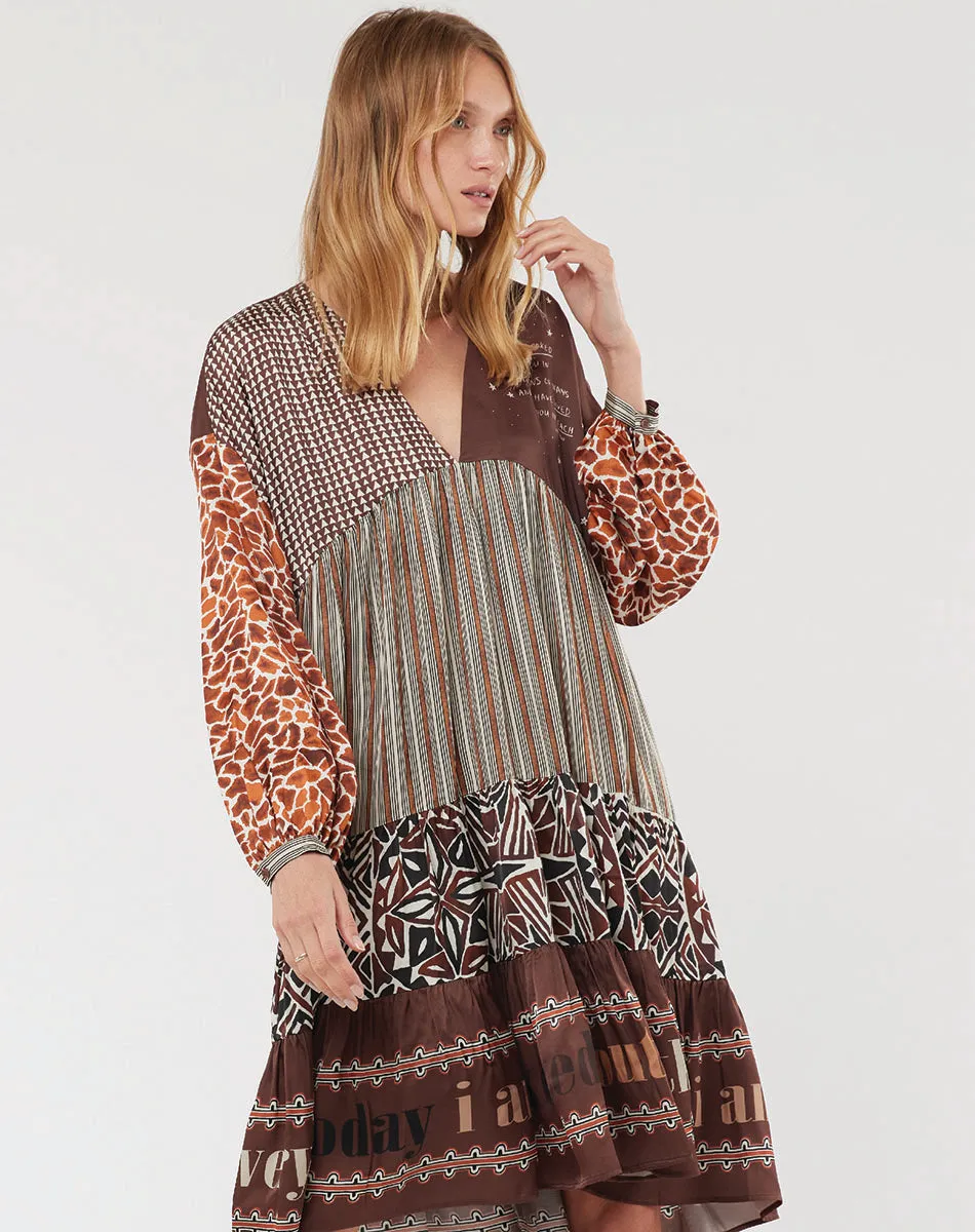 Eden Layered Chocolate Dress