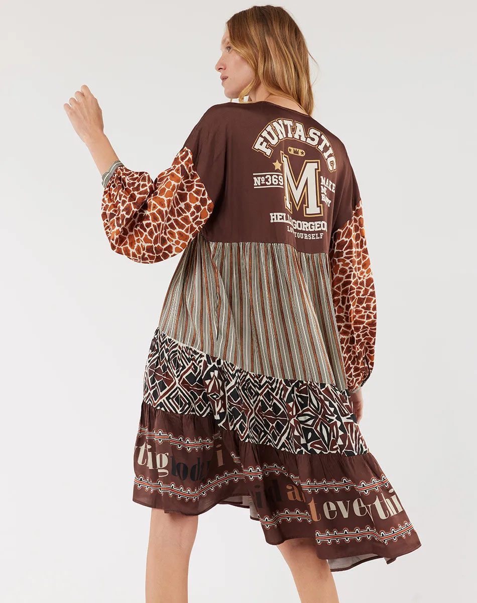 Eden Layered Chocolate Dress