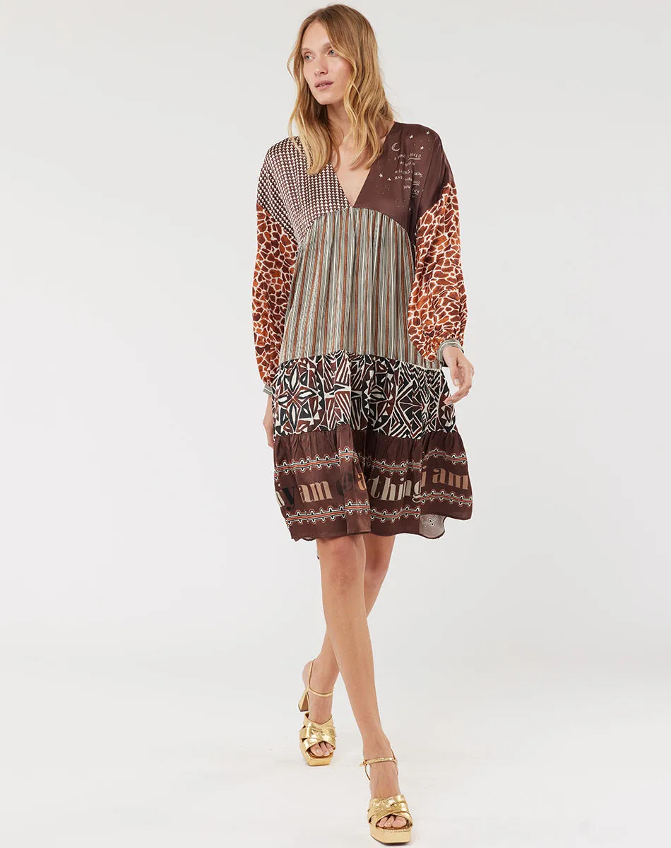 Eden Layered Chocolate Dress