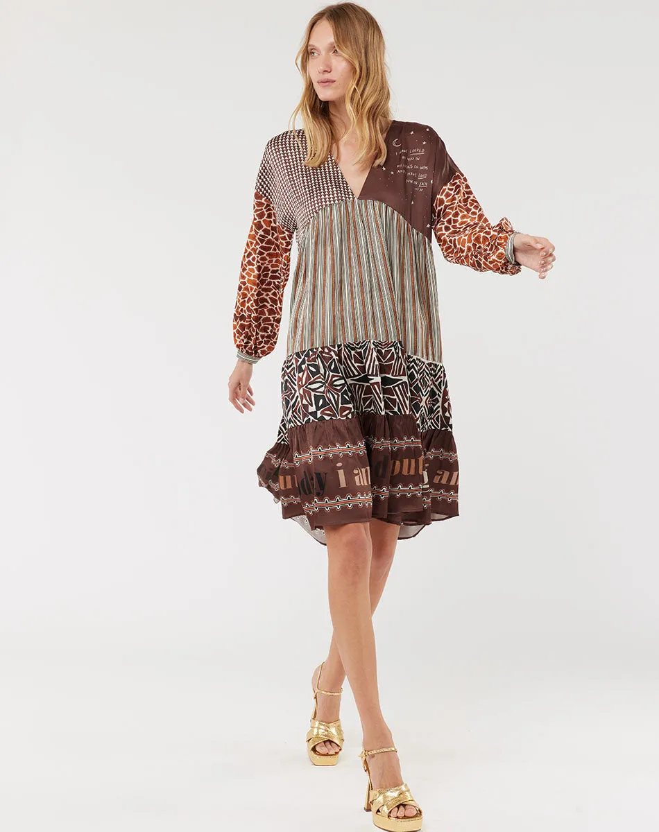 Eden Layered Chocolate Dress