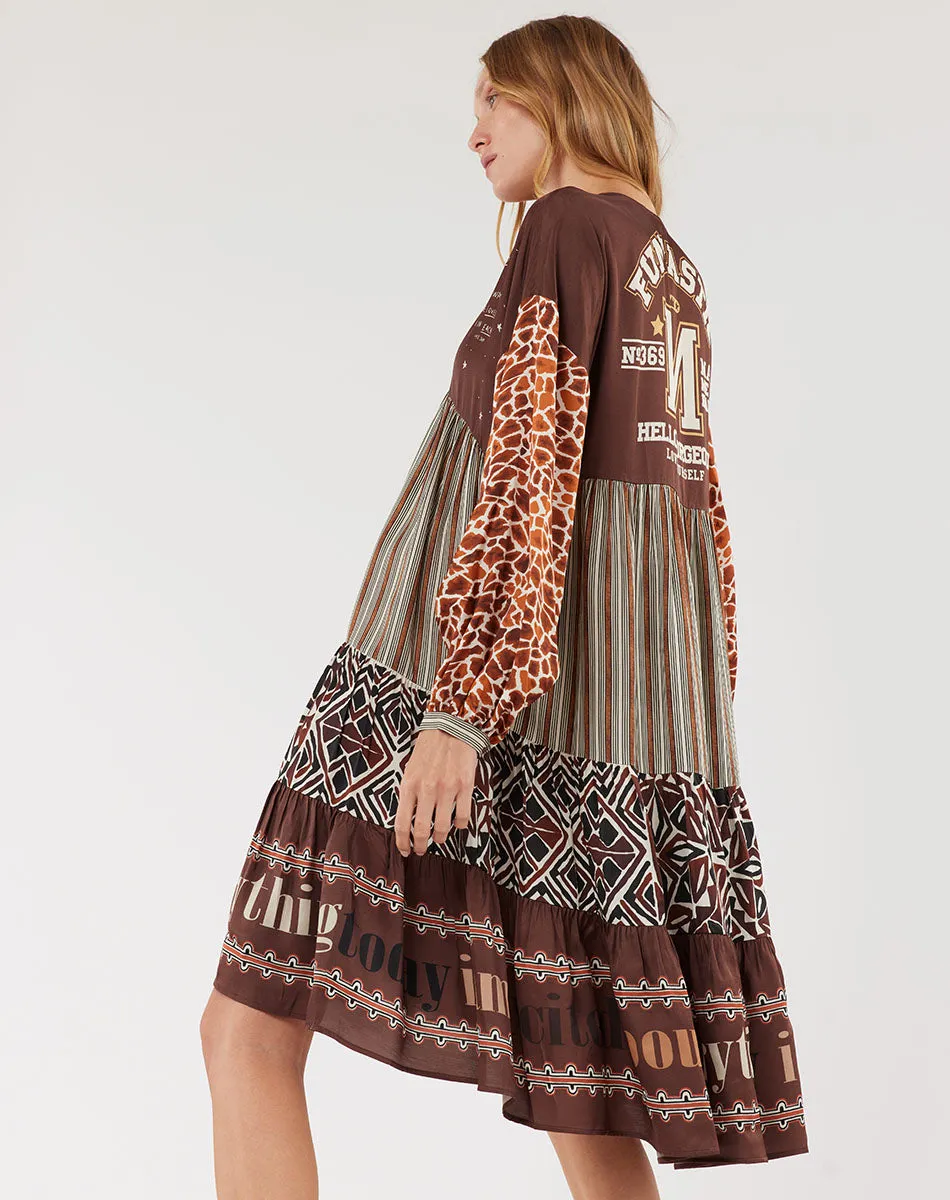 Eden Layered Chocolate Dress