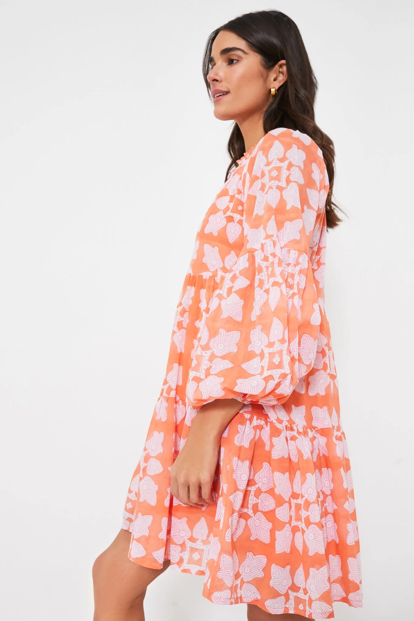 Exclusive Tigerlily Balloon Sleeve Short Dress