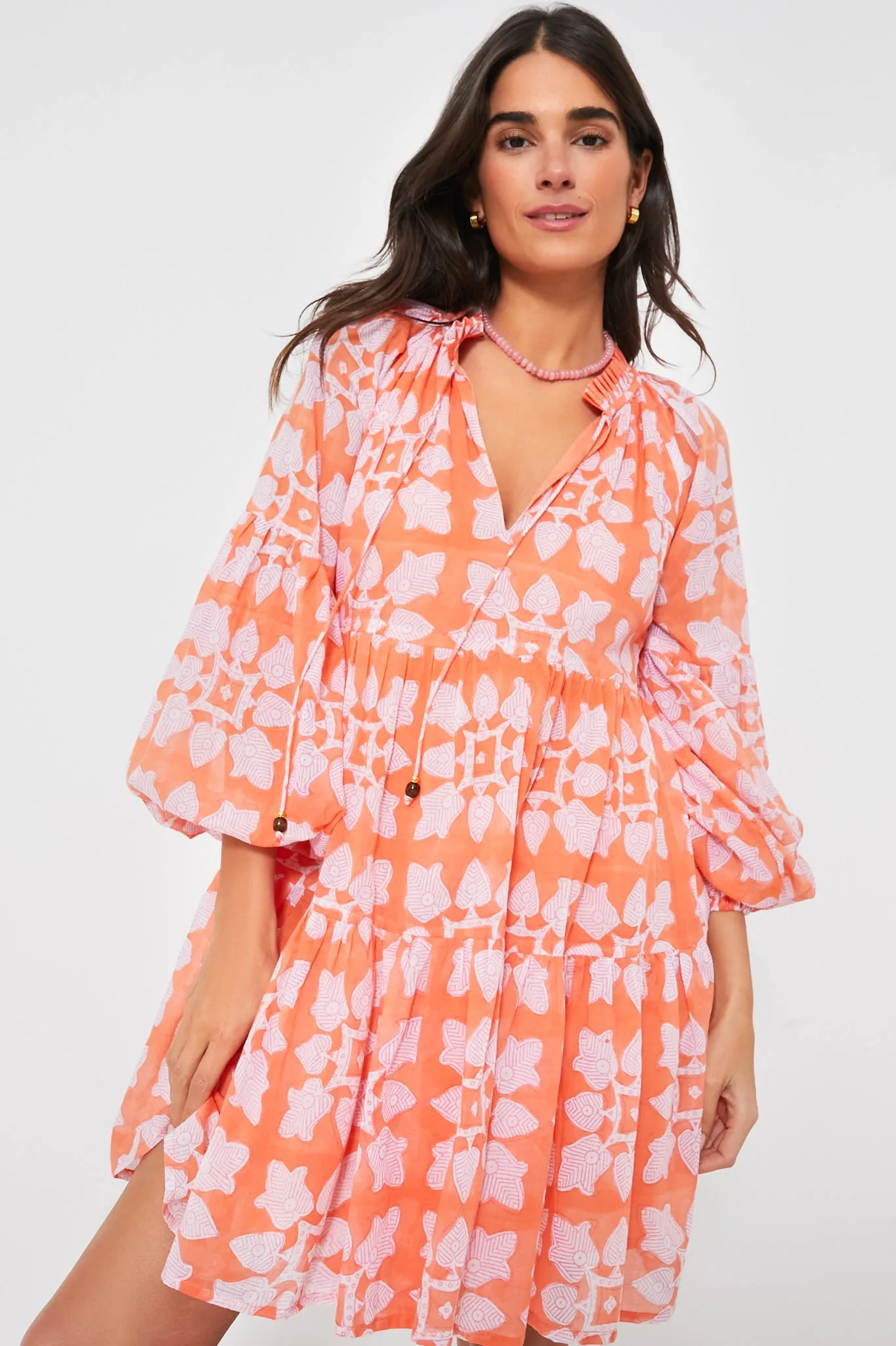 Exclusive Tigerlily Balloon Sleeve Short Dress