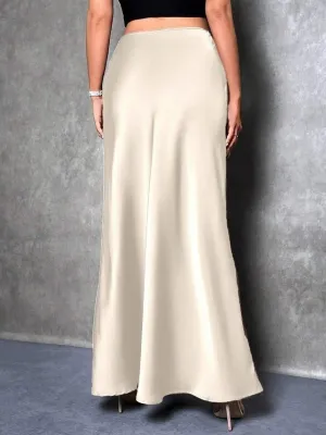 FIONA - Satin High-Waist Skirt