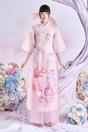 Gamet A-line Layered Organza Floor Length Ao Dai