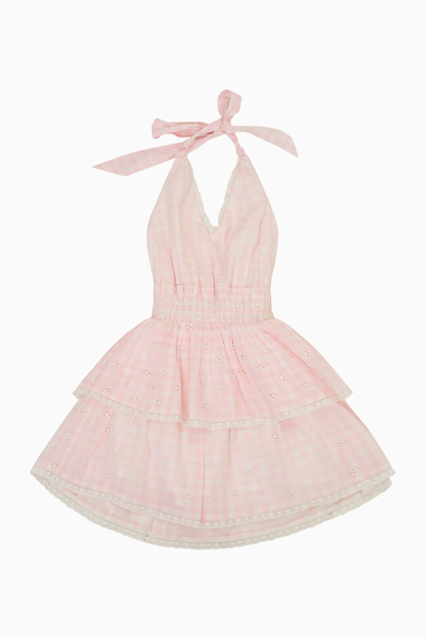 Girls Romille Cotton Gingham Dress