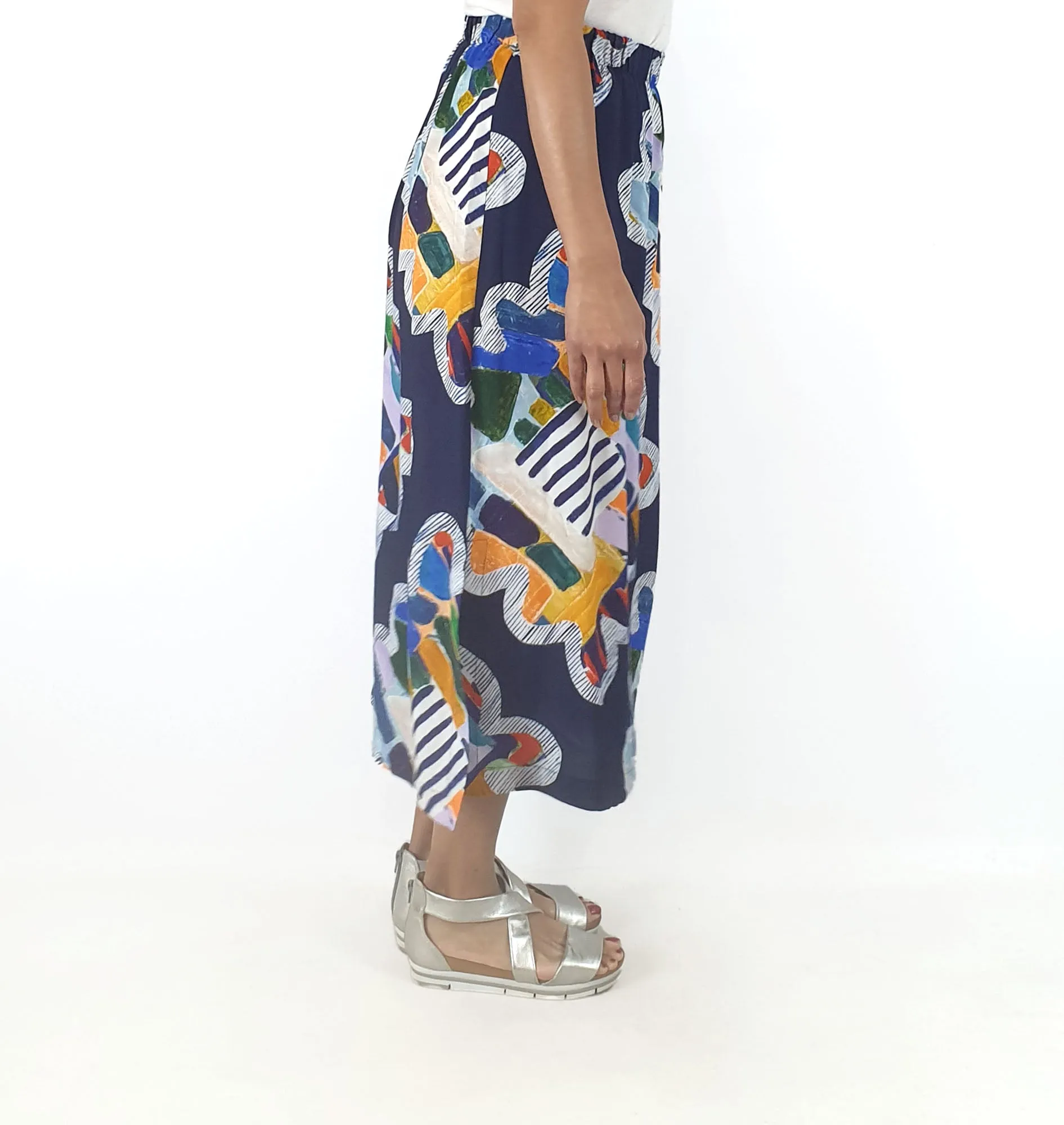 Gorman   Julia Flanagan navy unique print skirt size 10