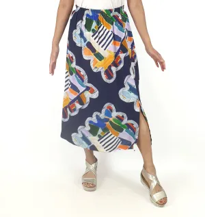 Gorman   Julia Flanagan navy unique print skirt size 10