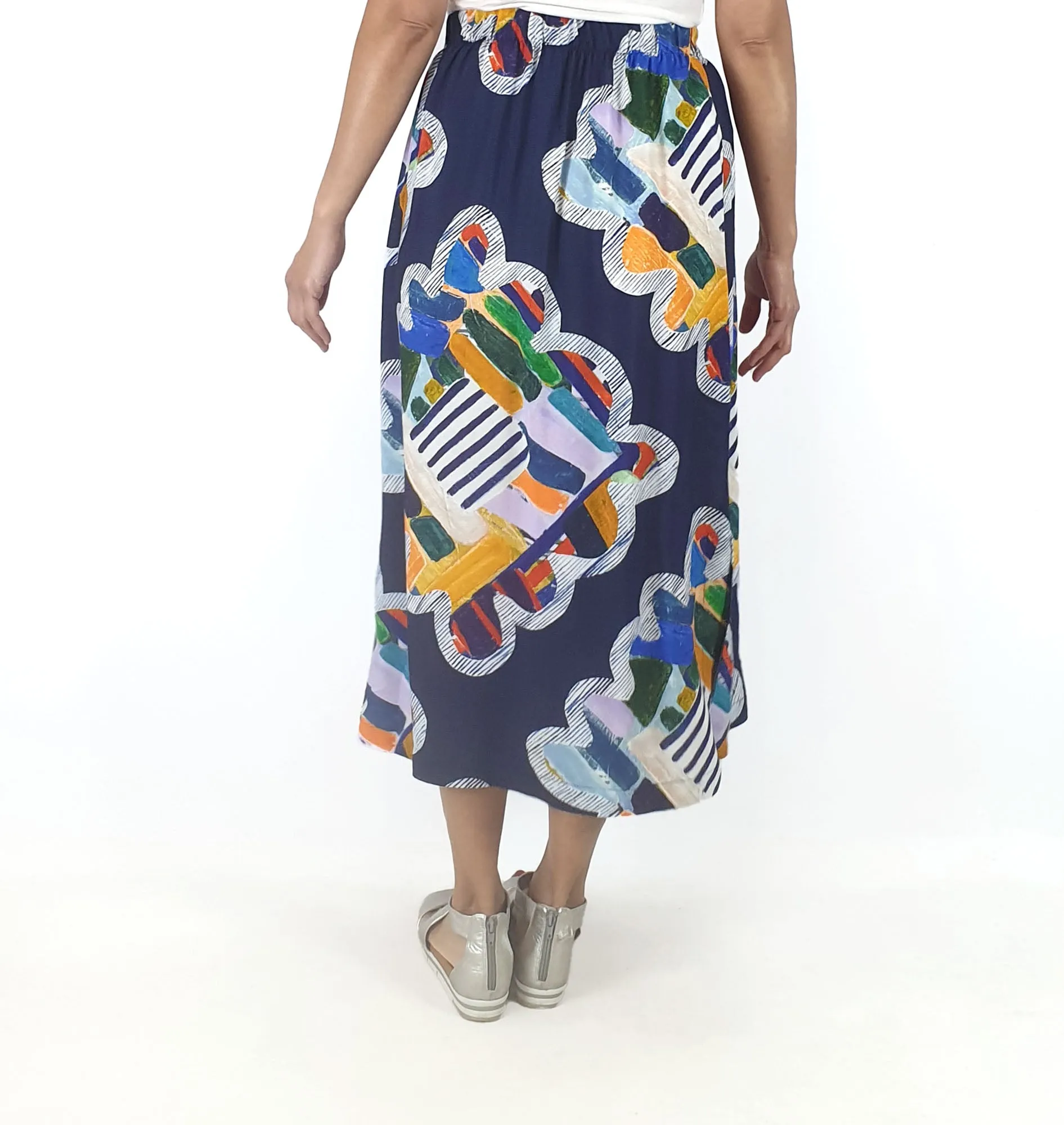 Gorman   Julia Flanagan navy unique print skirt size 10