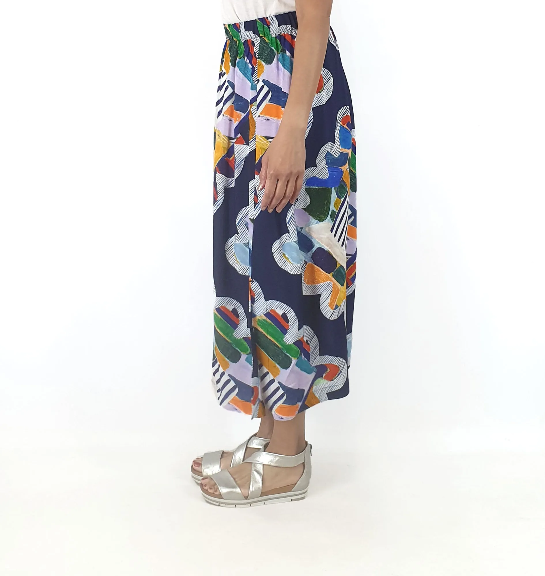 Gorman   Julia Flanagan navy unique print skirt size 10