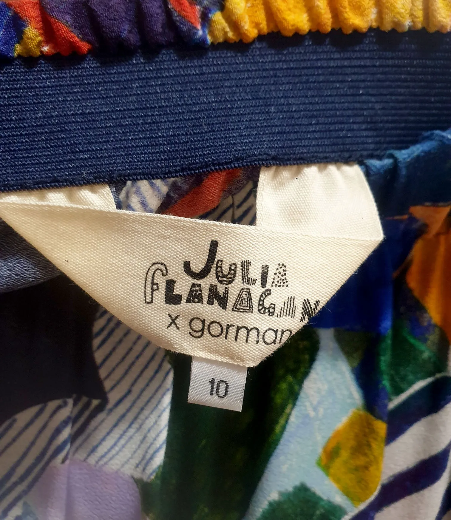 Gorman   Julia Flanagan navy unique print skirt size 10
