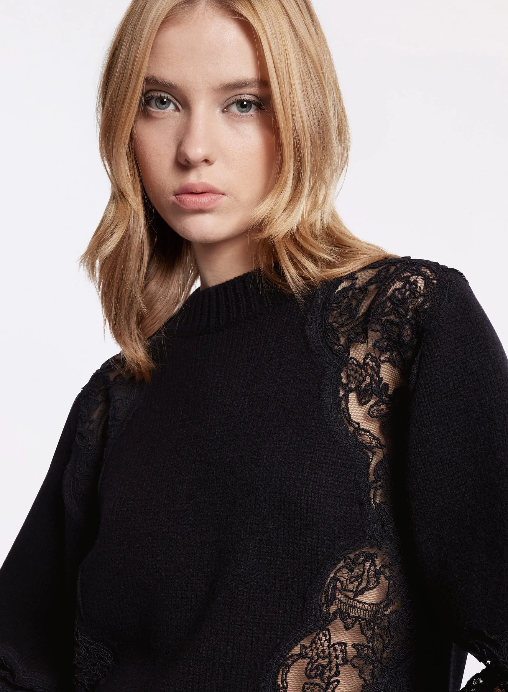 Knit and Lace Sweater