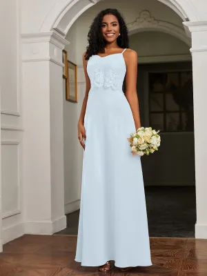Lace Appliqued  Backless Chiffon A-Line Dress Mist Plus Size