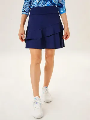 Ladies Women's Active Skort with Pocket-✨ Dark Blue 20'' Knee Length Tennis Skirts Athletic Long Golf Skorts Skirts with Inner Shorts Pockets