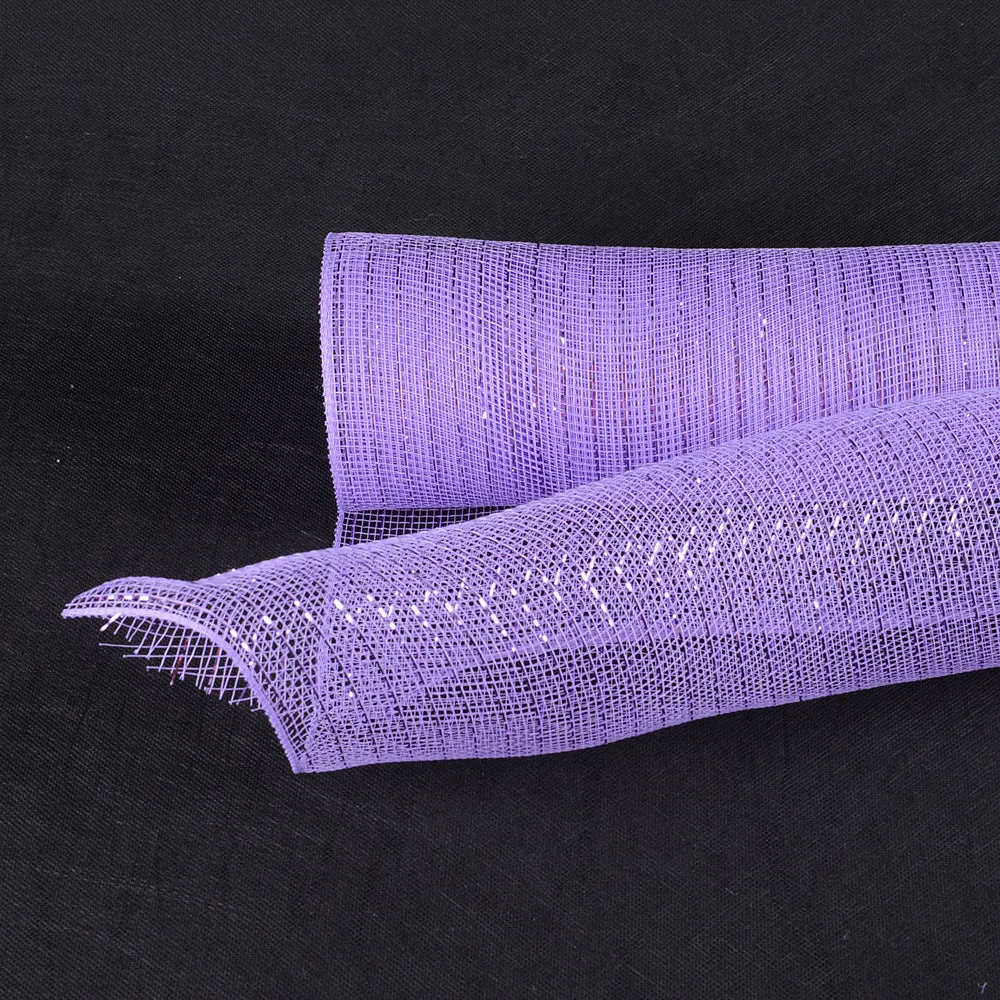 Lavender - Deco Mesh Wrap Metallic Stripes ( 21 Inch x 10 Yards )