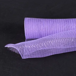 Lavender - Deco Mesh Wrap Metallic Stripes ( 21 Inch x 10 Yards )