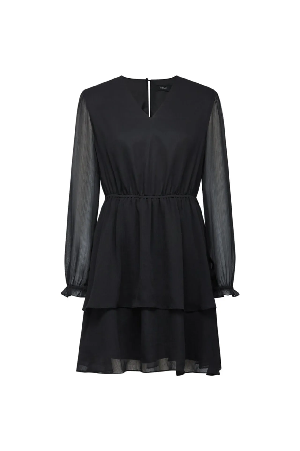 Layered Hem Chiffon Dress
