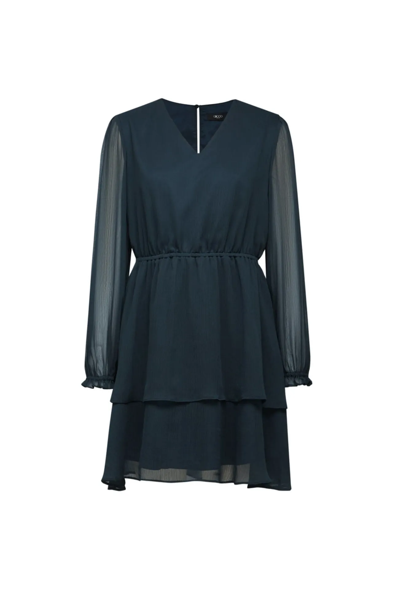 Layered Hem Chiffon Dress