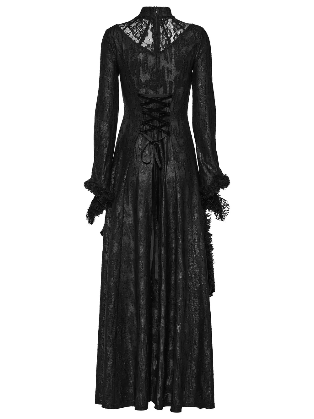 Layered Lace Gothic Elegance Long Slim Fit Dress
