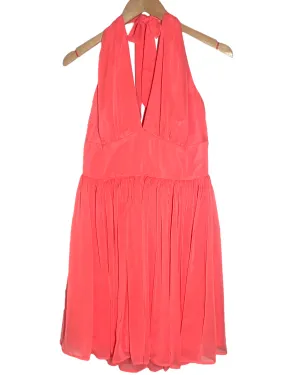 Light Spring Tangerine Chiffon Halter Dress